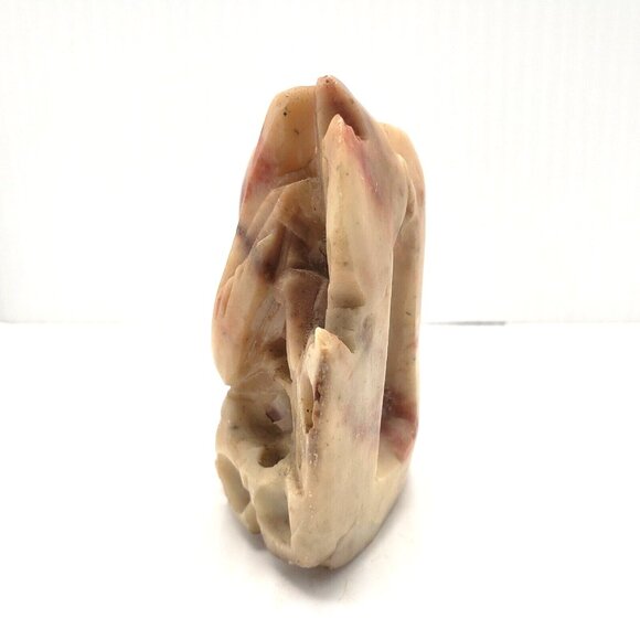 Authentic Vintage Chinese Carved Soapstone Brush/Ink Pot with Bird Detail EUC - Picture 4 of 6